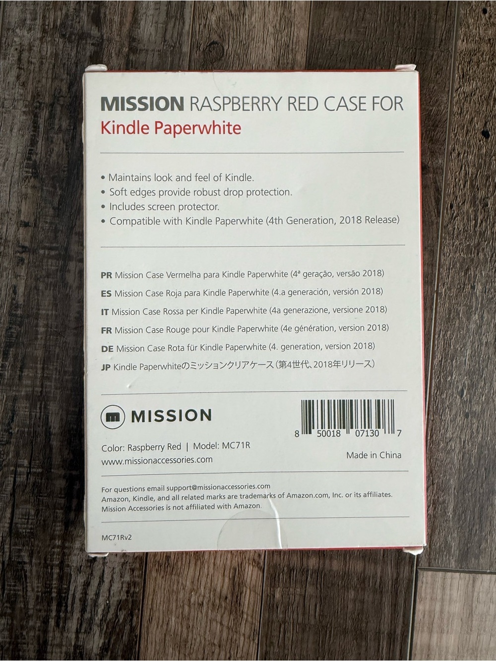 Mission Raspberry Red Case for Kindle Paperwhite - Raspberry Red - Picture 2 of 2